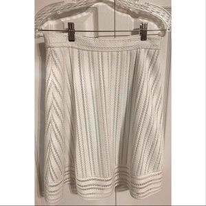 White eyelet J crew skirt